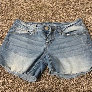 blue jean shorts